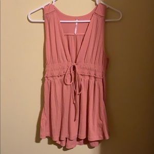 Beachy Free People Peach Tank Top